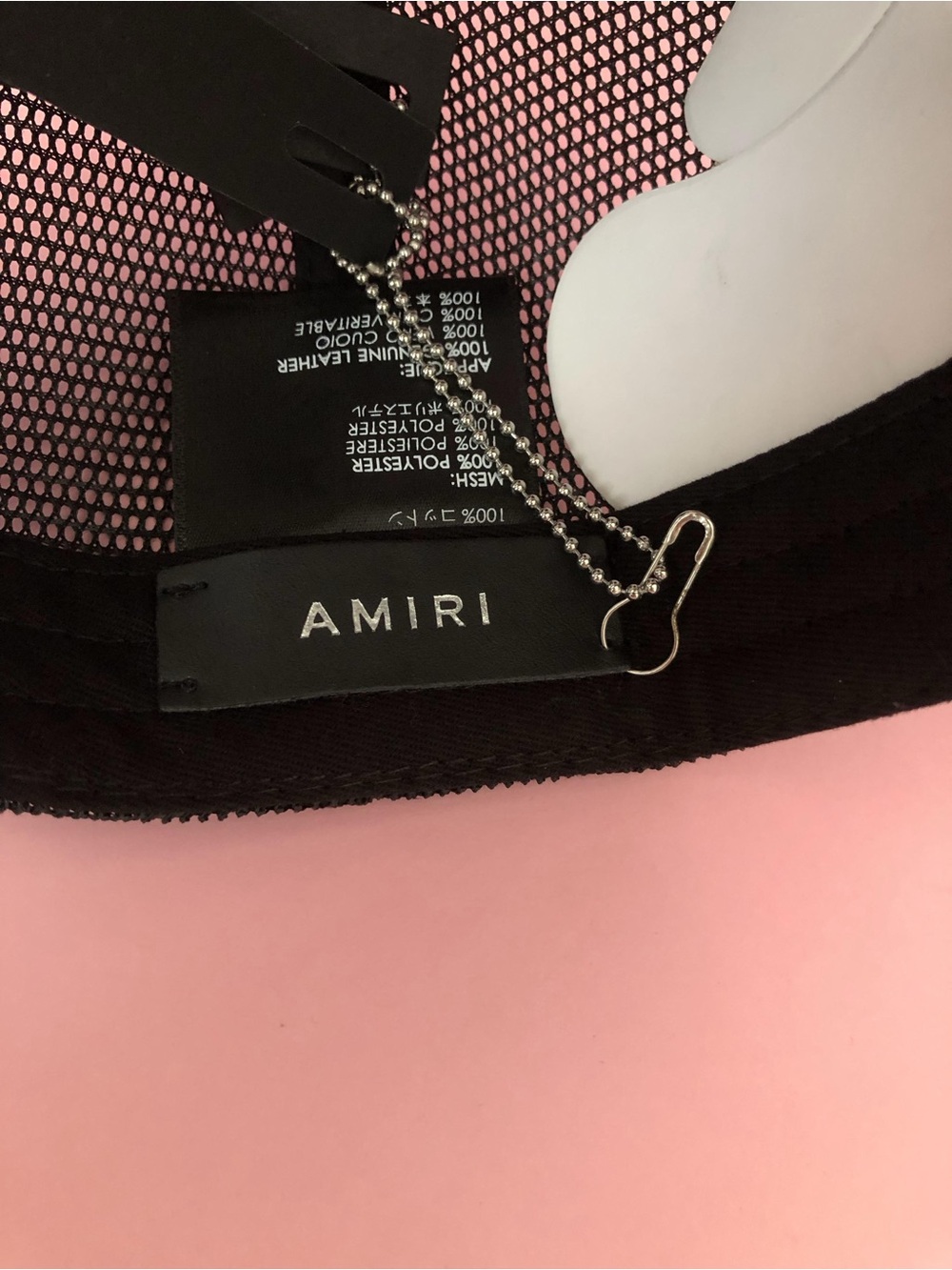 AMIRI Orange Embroidered Logo Baseball Cap Men's Trucker Sun Hat - Picture 10 of 12